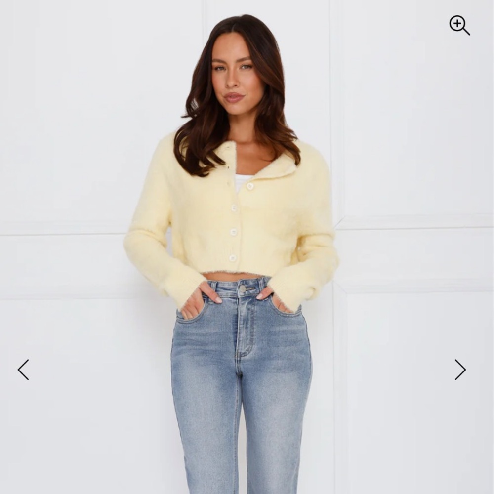 NWT Hello Molly Fuzzy Feelings Cardigan in Yellow, size XS. Never worn.